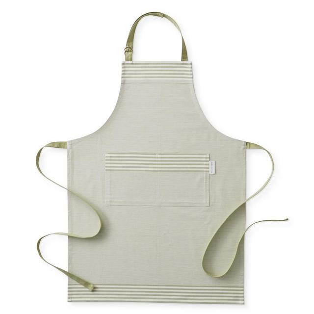 Williams Sonoma Bay Stripe Apron, Sage Green