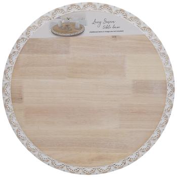 White Scalloped Lazy Susan