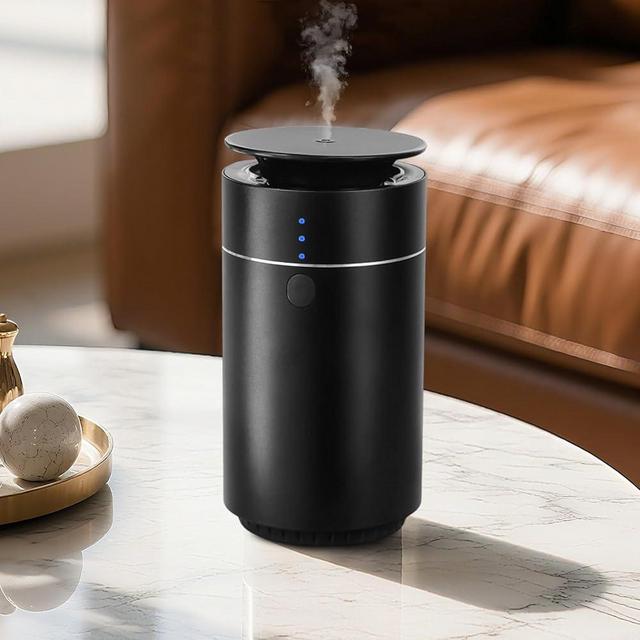 Waterless Essential Oil Diffuser, Waterless Scent Machine for Home & On-The-Go, Rechargeable Mini USB Car Diffuser, Intelligent Auto On/Off, 3 Mist Modes, Ideal for Room, Office, Black