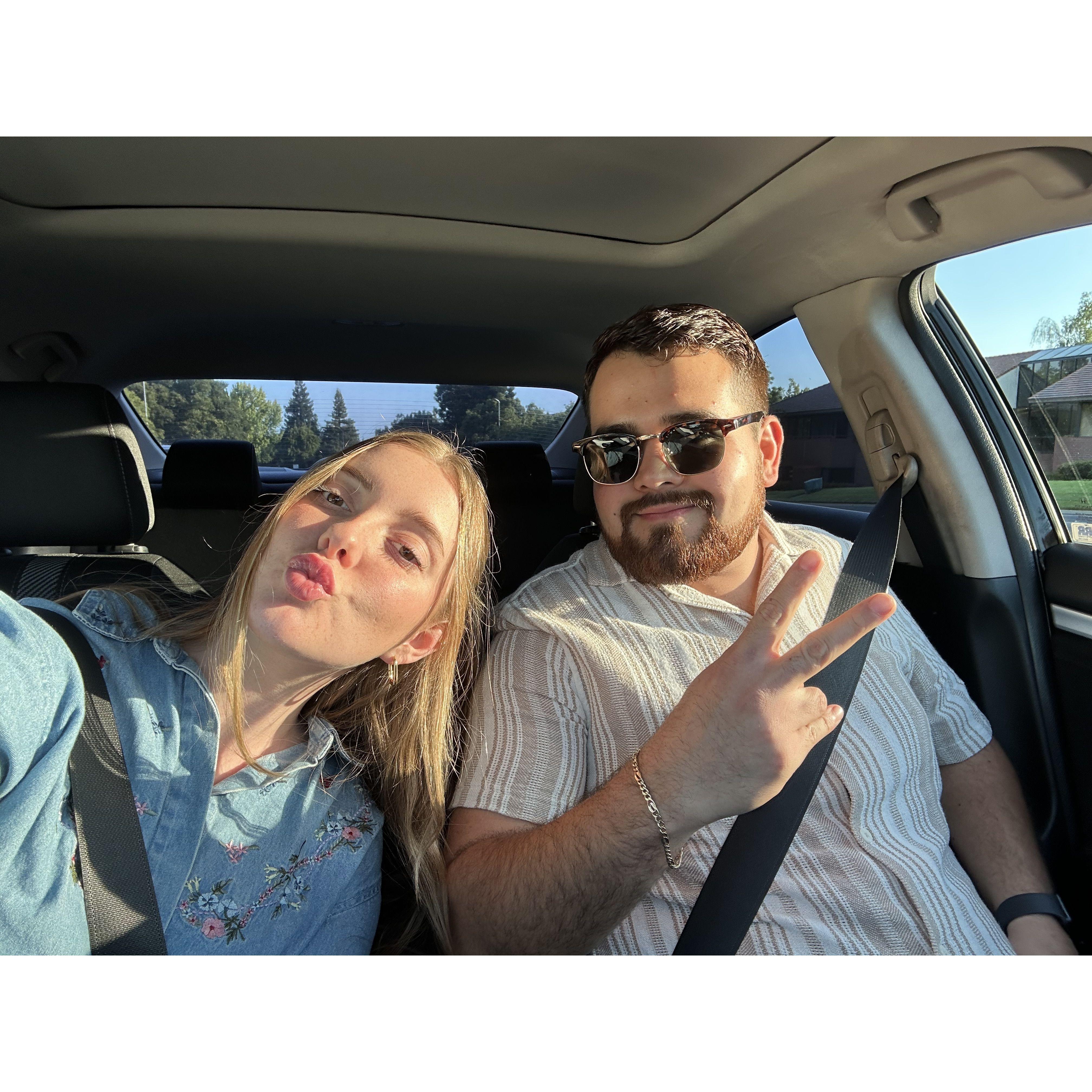 On our way to our first concert together to see Banda Vallarta