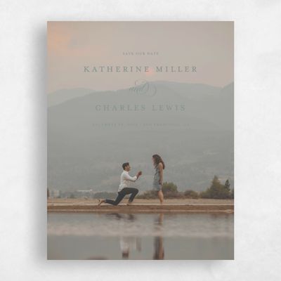 Deep Sage, Green Wedding Save the Date - Willow Photo