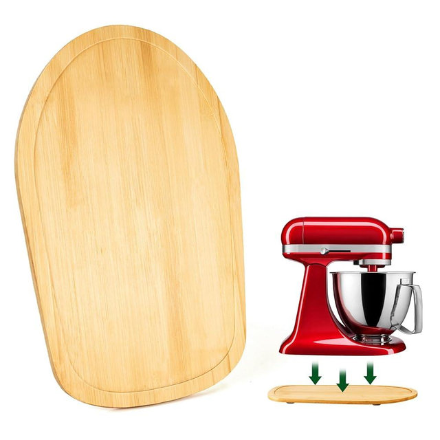 Blender Slider Mat for Kitchenaid Stand Mixer, Bamboo Slide Tray for Kitchen Appliances, Tilt Head Kitchen Aid Countertop Electrical Sliders 4.5-5 Quart Stand Mixer, Countertop Coffee Slider