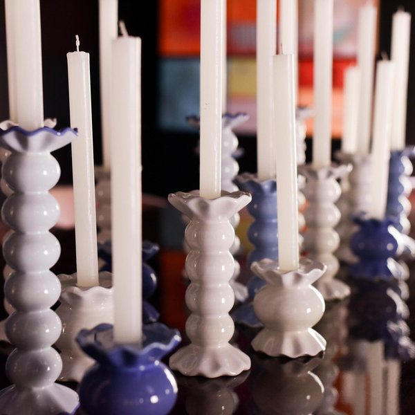 Coton Colors by Laura Johnson Knobbed Ruffle Candle Holder - Thumbnail 5