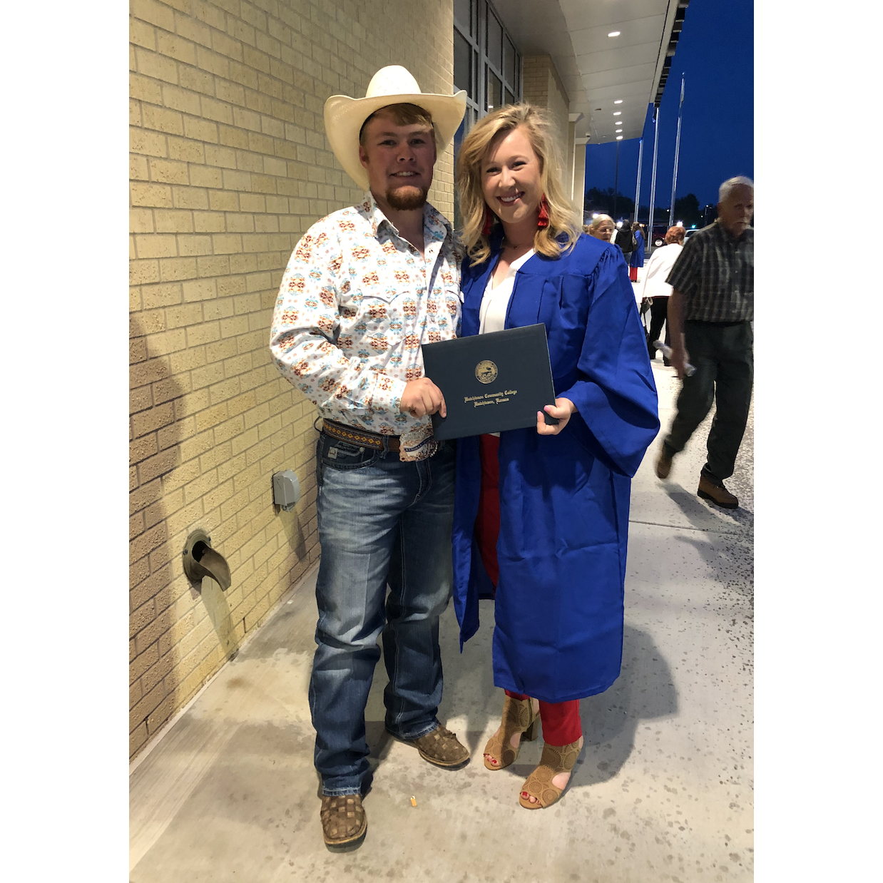 Graduation night, we both graduated from HCC with our associates.