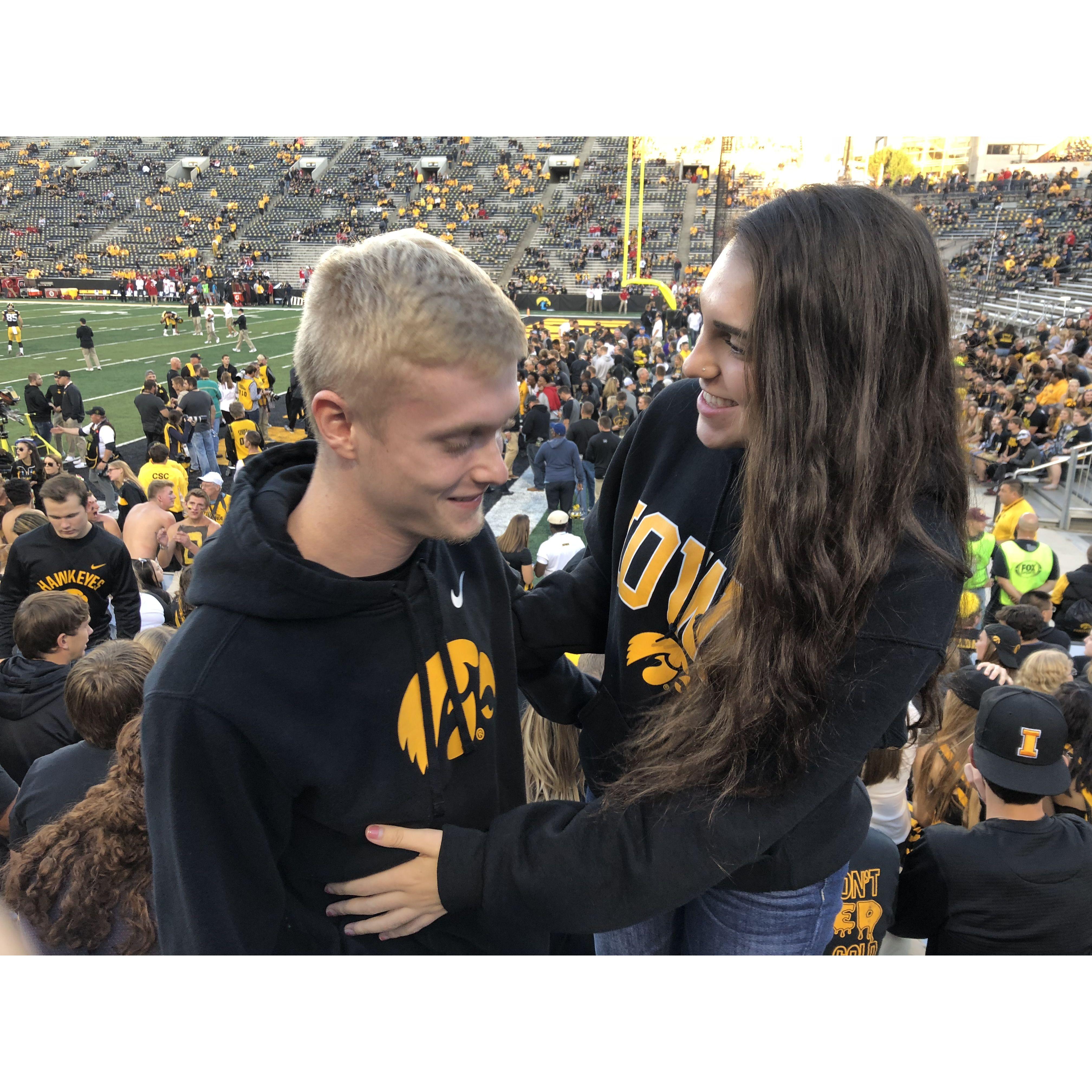 So many Iowa games together my first year!