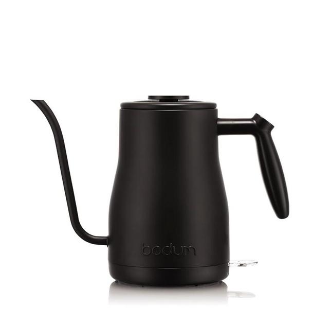 Bodum 34oz Bistro Gooseneck Electric Water Kettle, Pour Over Coffee & Tea, Stainless Steel, Matte Black