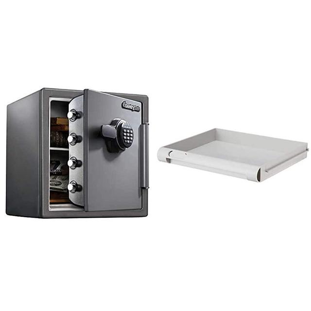 SentrySafe SF123ES Fireproof Safe with Digital Keypad 1.23 Cubic Feet,Black & 912 Tray Accessory, For SFW082 and SFW123 Fire Safes