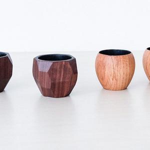 De Jong & Co Solid Wood Cups