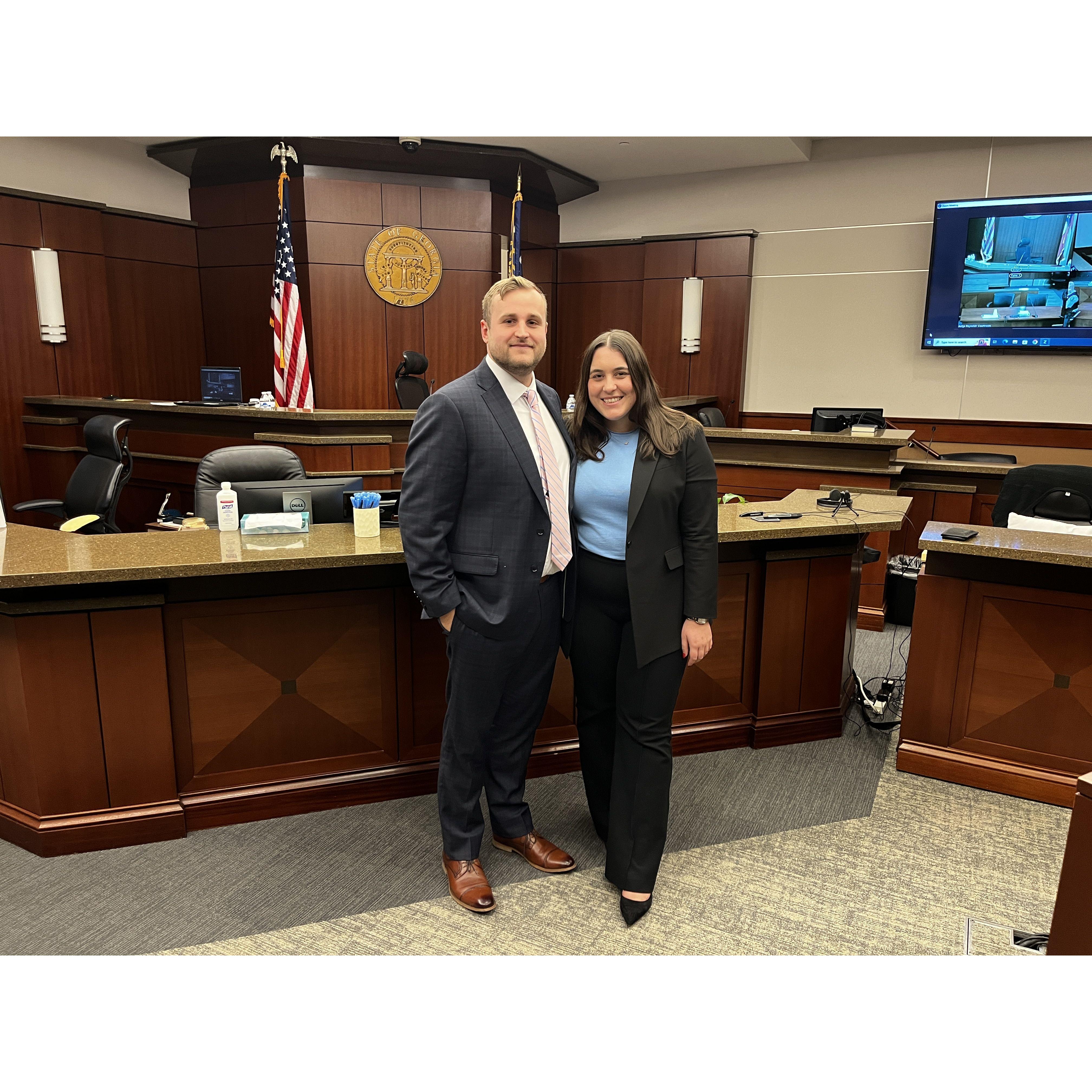James and Kendall met in law school, this is the day that James got sworn into the Georgia Bar!
