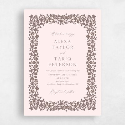 Blush, Pink Wedding Invitation - Tiglio Classic