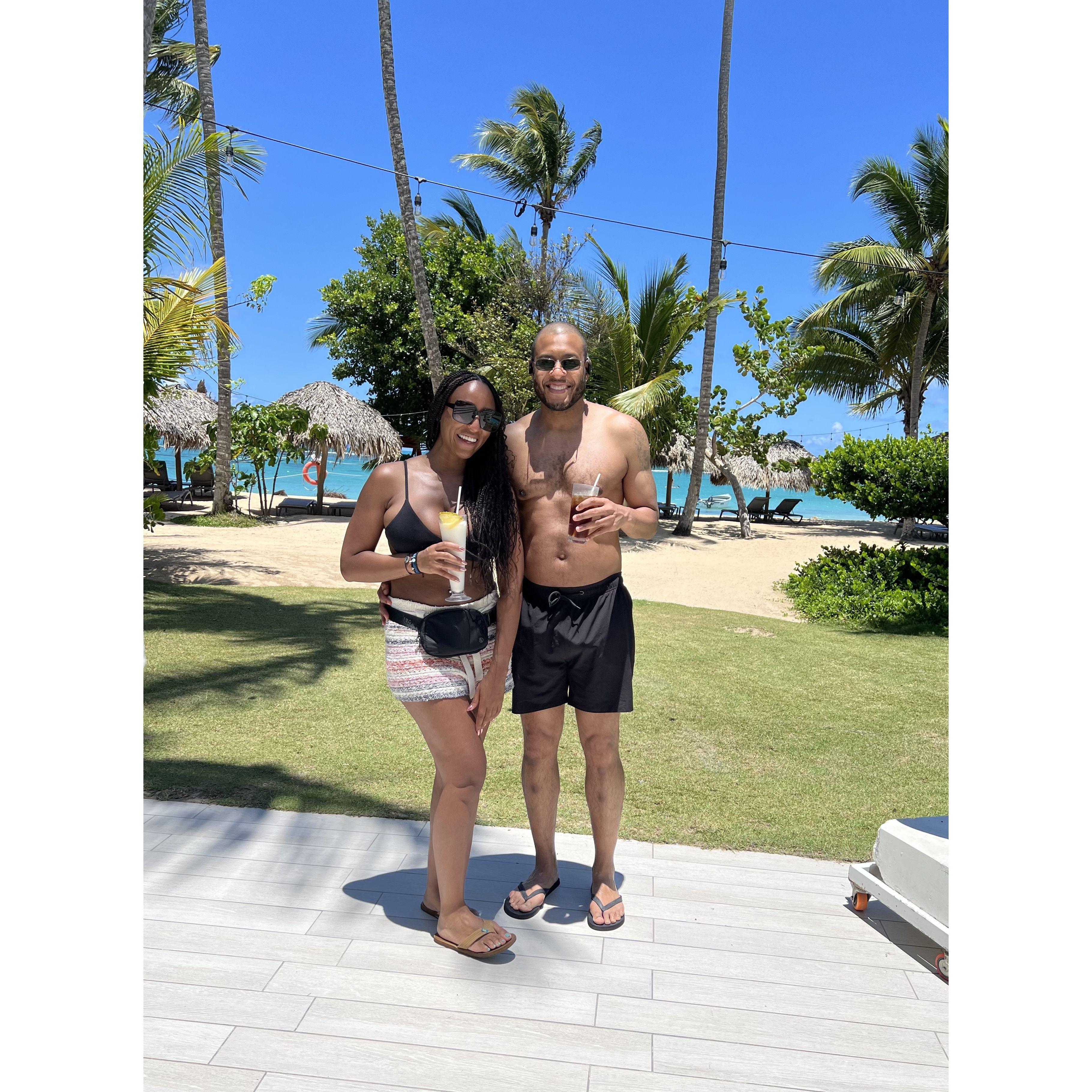 Our first "real" vacation together to the Dominican Republic.