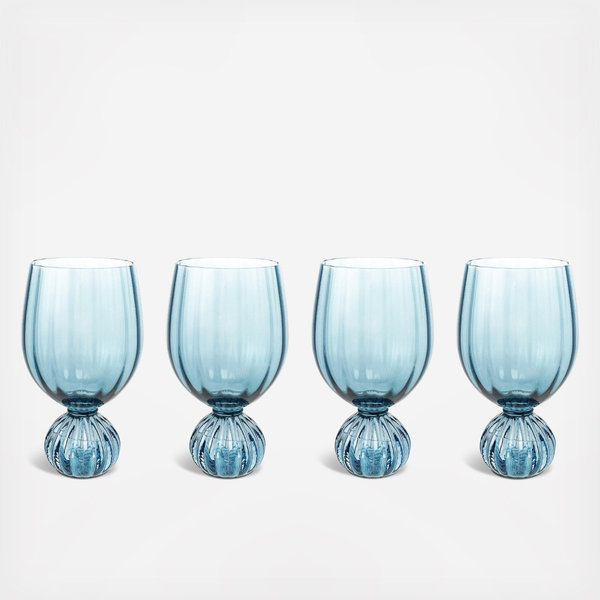 Bloomingville Pleated Footed Wine Glass