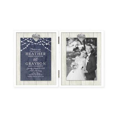 Grasslands Road 5-Inch x 7-Inch Double Opening Hinged Photo Frame in White
