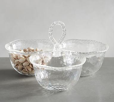 Rope Melamine Triple Snack Bowl