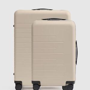 Carry-On & Medium Check-In Suitcase Set - Tan