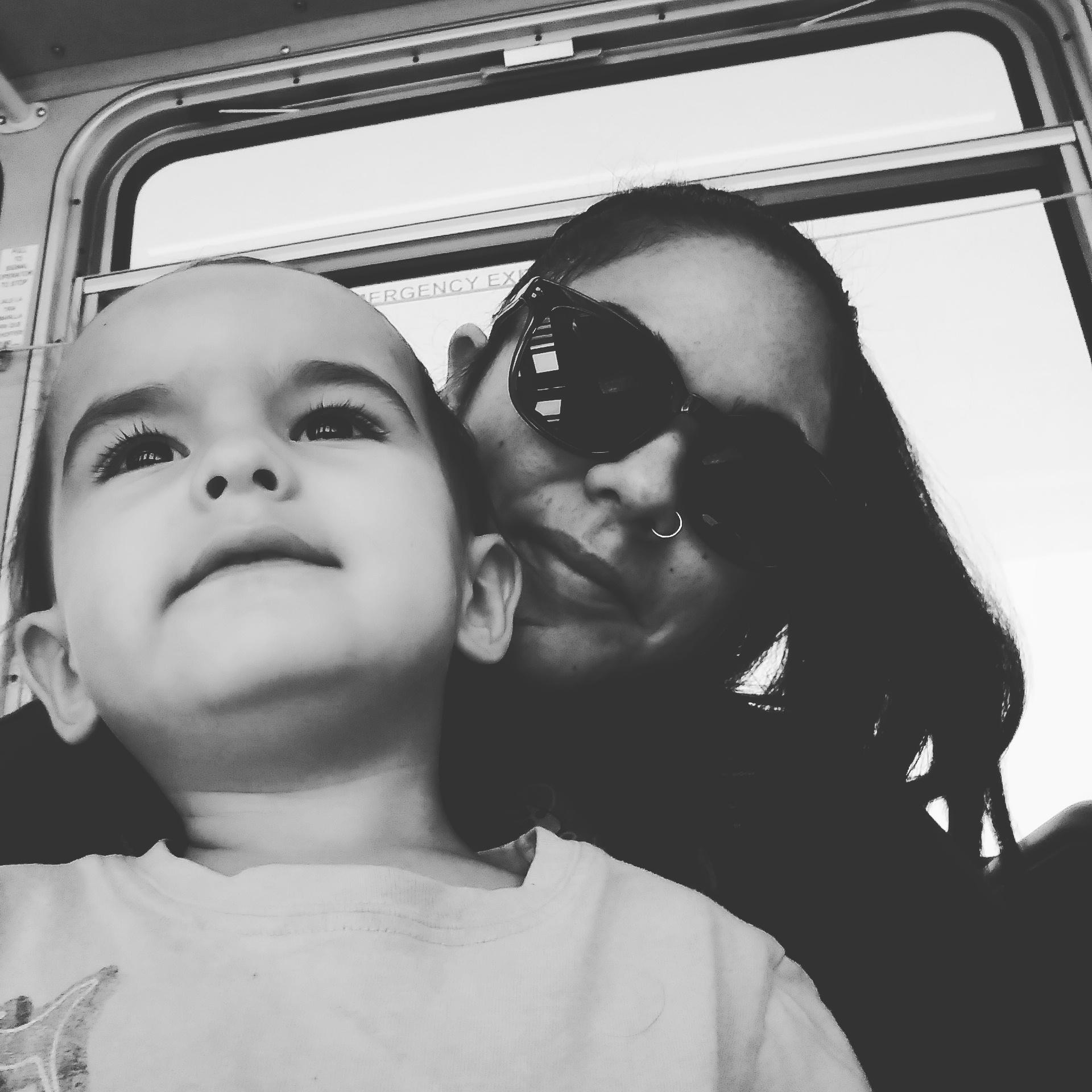 Mr. O and mommy exploring the concrete jungle.