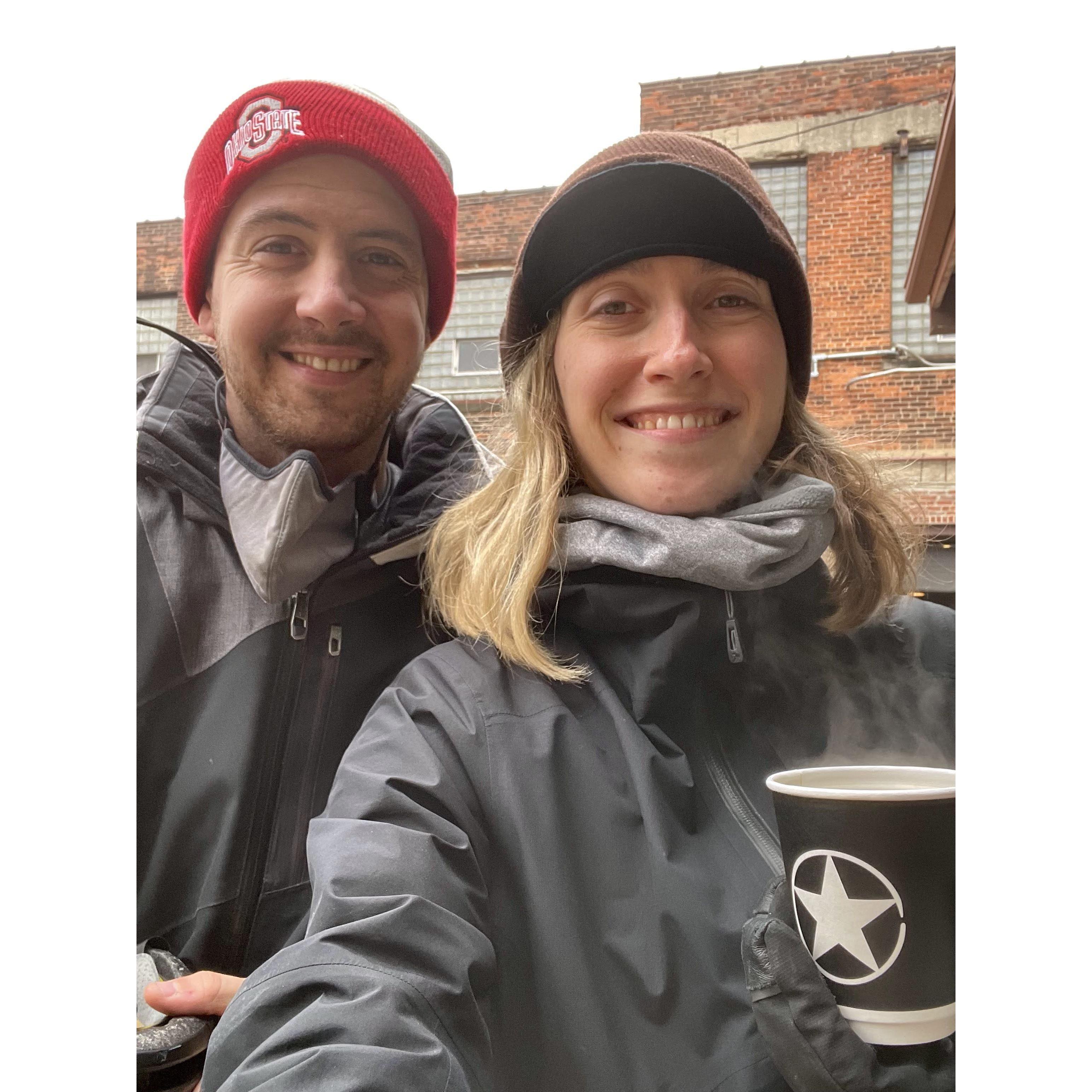 Winter market bike ride