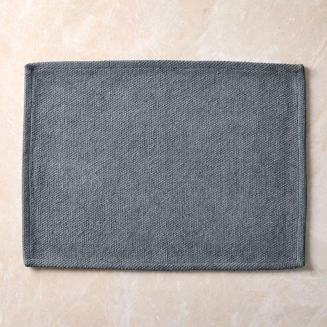 Textured Canvas Placemat, Slate, Set of 4