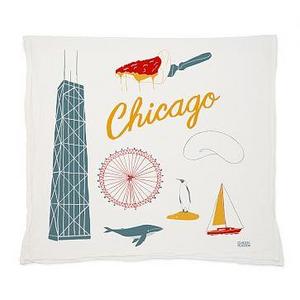 Claudia Pearson City Tea Towel, Chicago