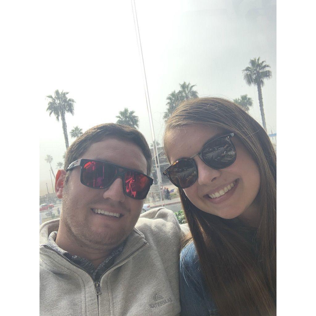 When Amanda was in school in California, Chris would make trips to come visit in California:)