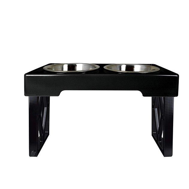 PET ZONE Designer Diner Adjustable Elevated Dog & Cat Bowls, 7-cup - Chewy.com
