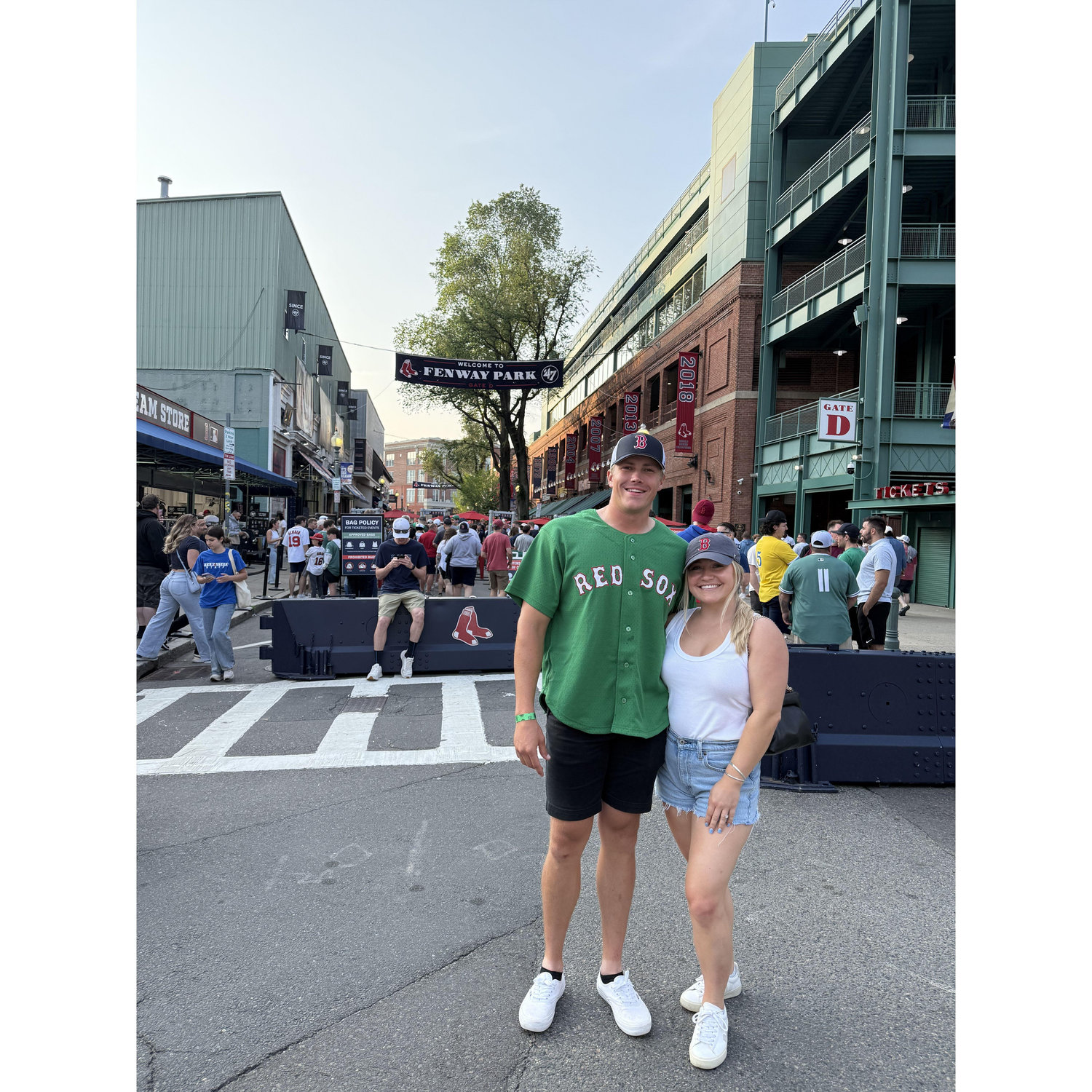 Isabelles first time at Fenway
