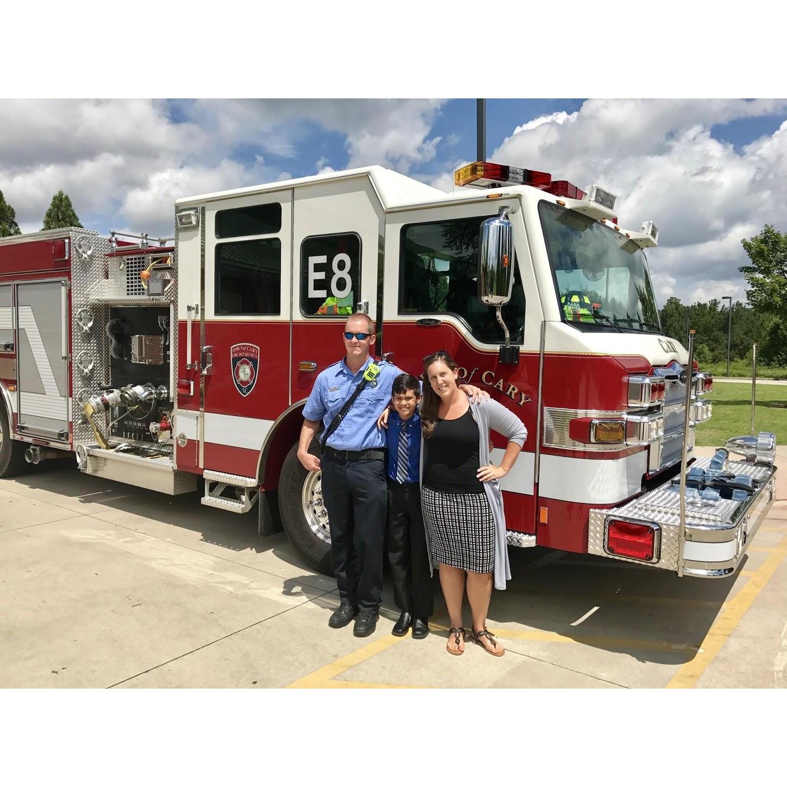 Engine 8 came to Julian's 5th grade graduation! 6/2017