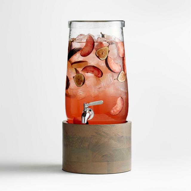 Dax Drink Dispenser with Brooks Grey Wood Stand