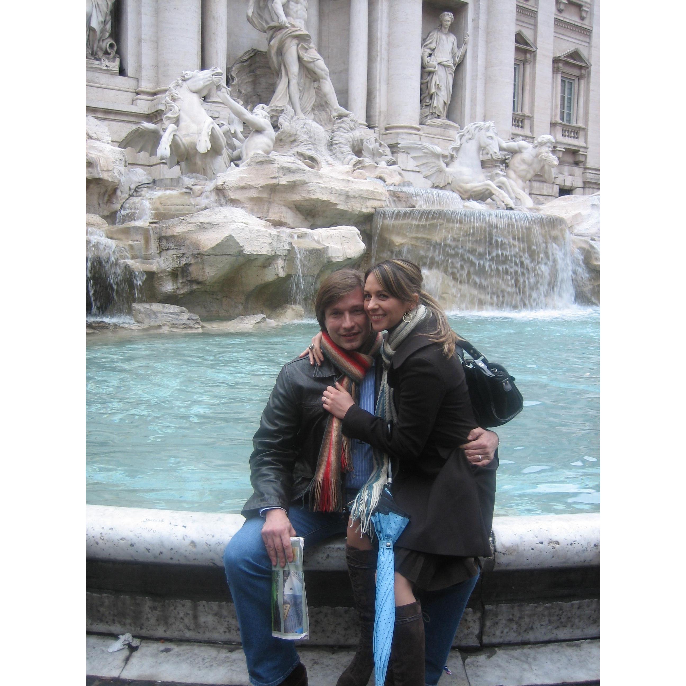 Our first visit together at Fontana di Trevi..January 2007