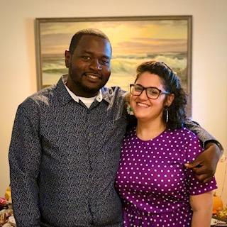 One of our very first photos together at Eliana's cousin Robyn's house!