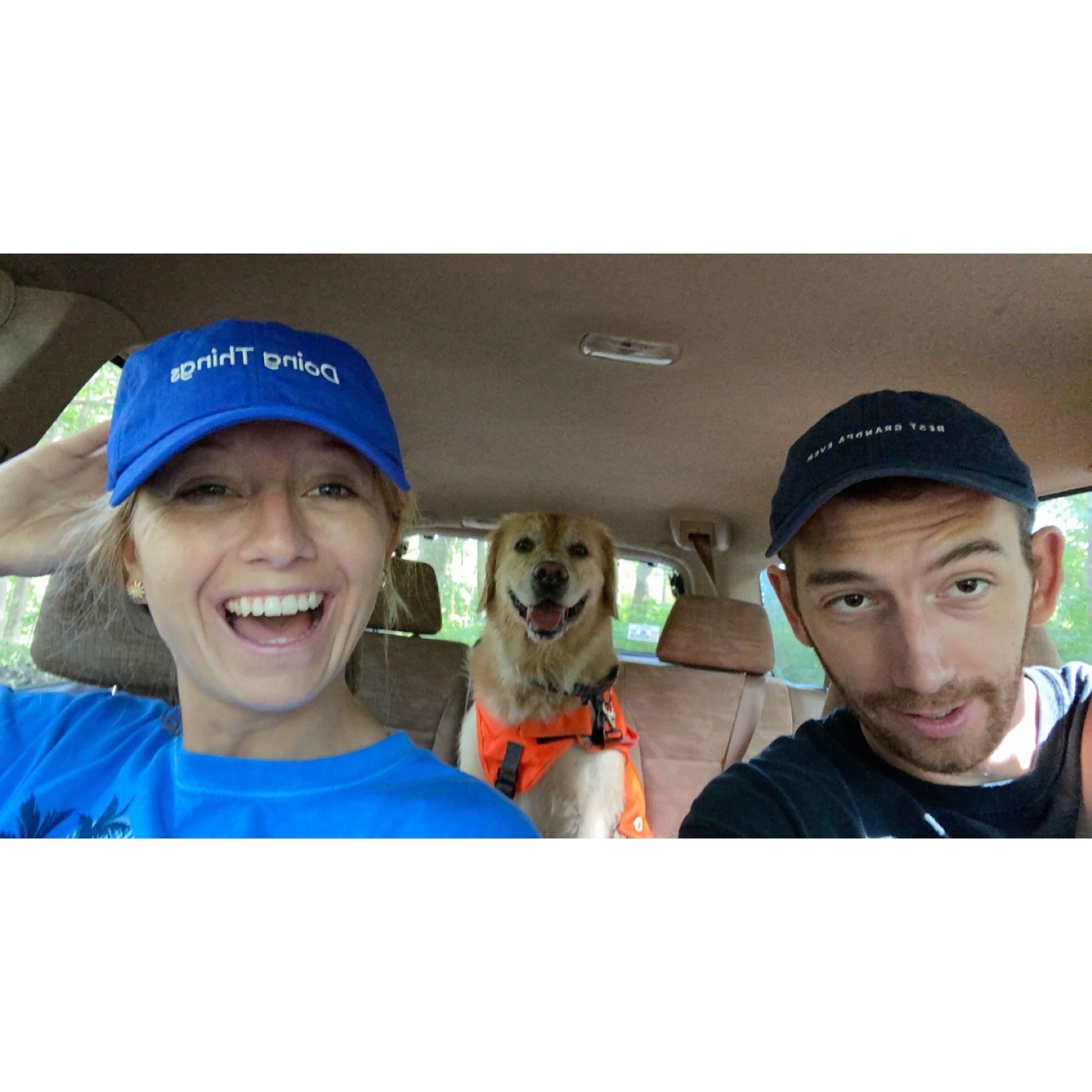 All smiles after a hike with Rosie
