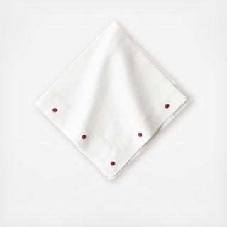 Berry & Thread Embroidered Napkin, Set of 4