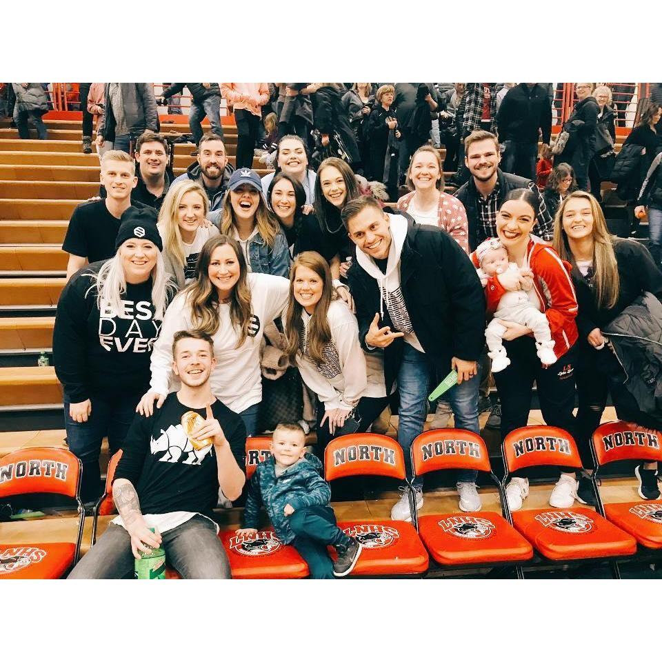Cheering at the North v. South Basketball Game w. City Youth!