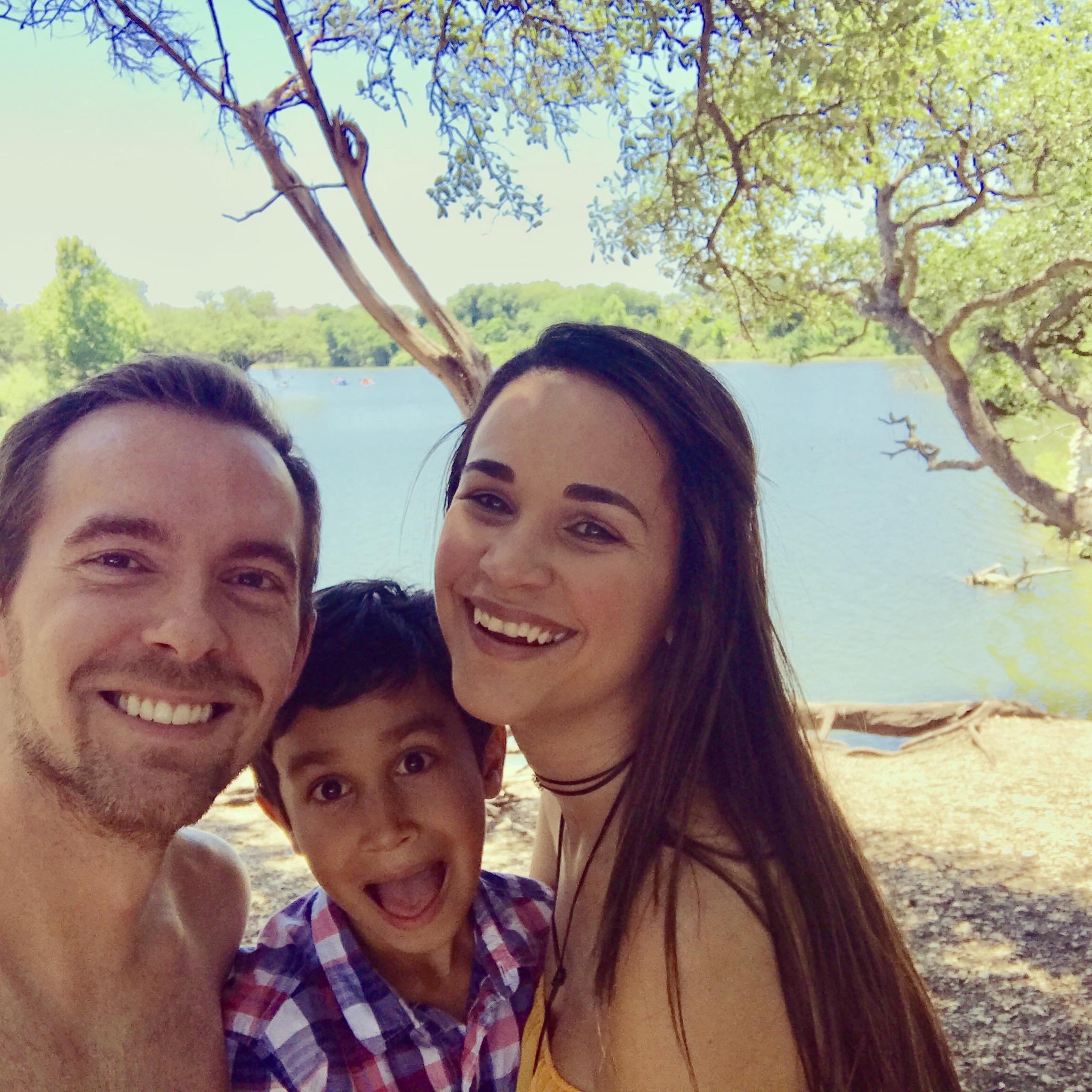 A family day at the park.
