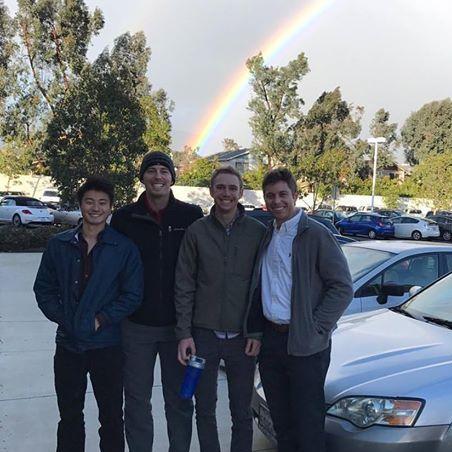 Sam's first friends in California, these few but proud men of UCEAP walked everyday to chat about life and laugh about work...good times!  (Nick, Sam, David, and Neil!