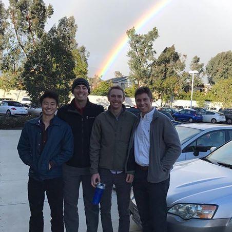 Sam's first friends in California, these few but proud men of UCEAP walked everyday to chat about life and laugh about work...good times! (Nick, Sam, David, and Neil!