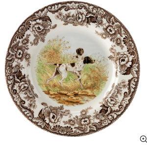 Woodland Dinner Plate 10.5 Inch, Flat Coated Pointer