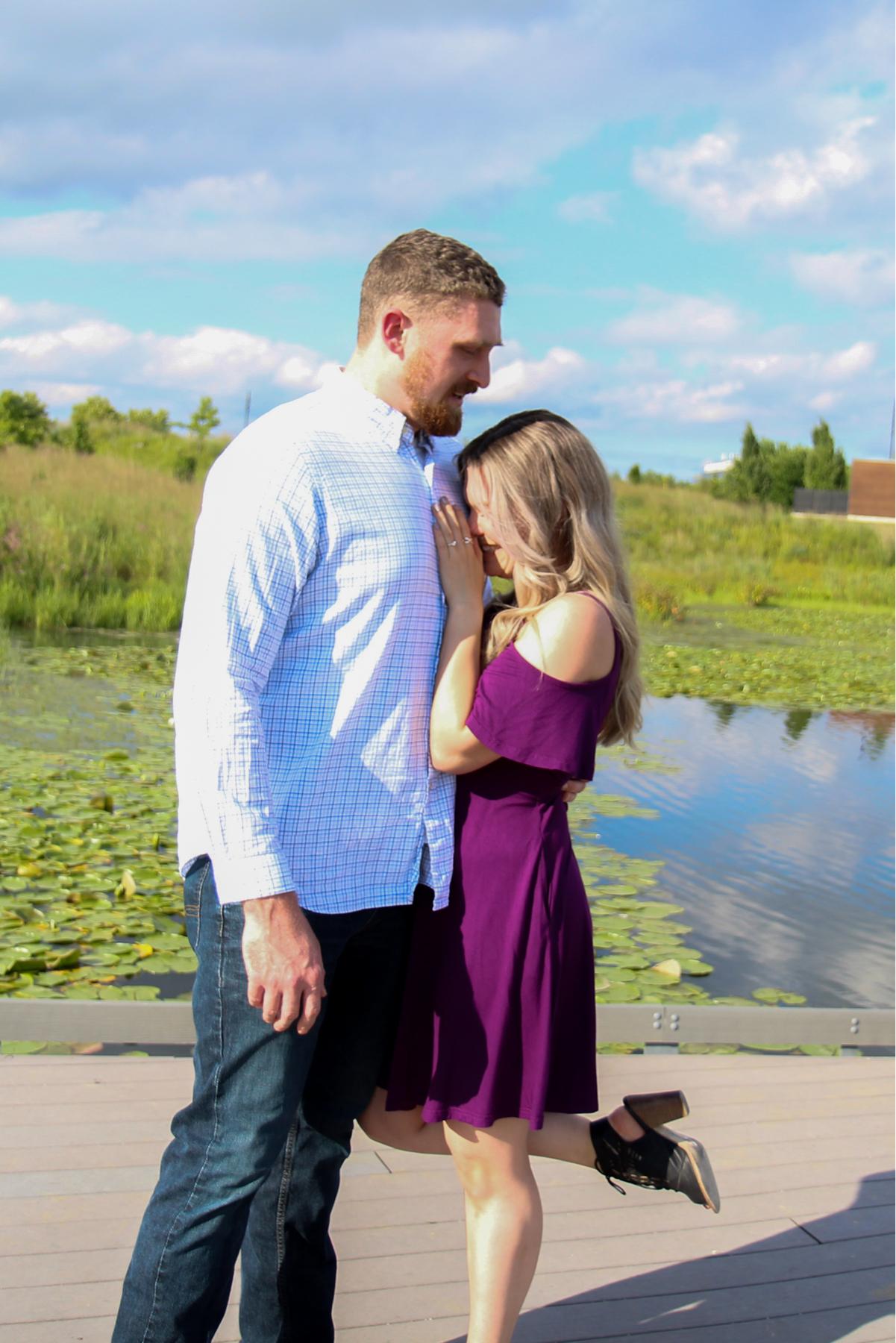 Our engagement! Thank you so much to Jen with New Memories Photography for hiding in a bush to capture this amazing memory!