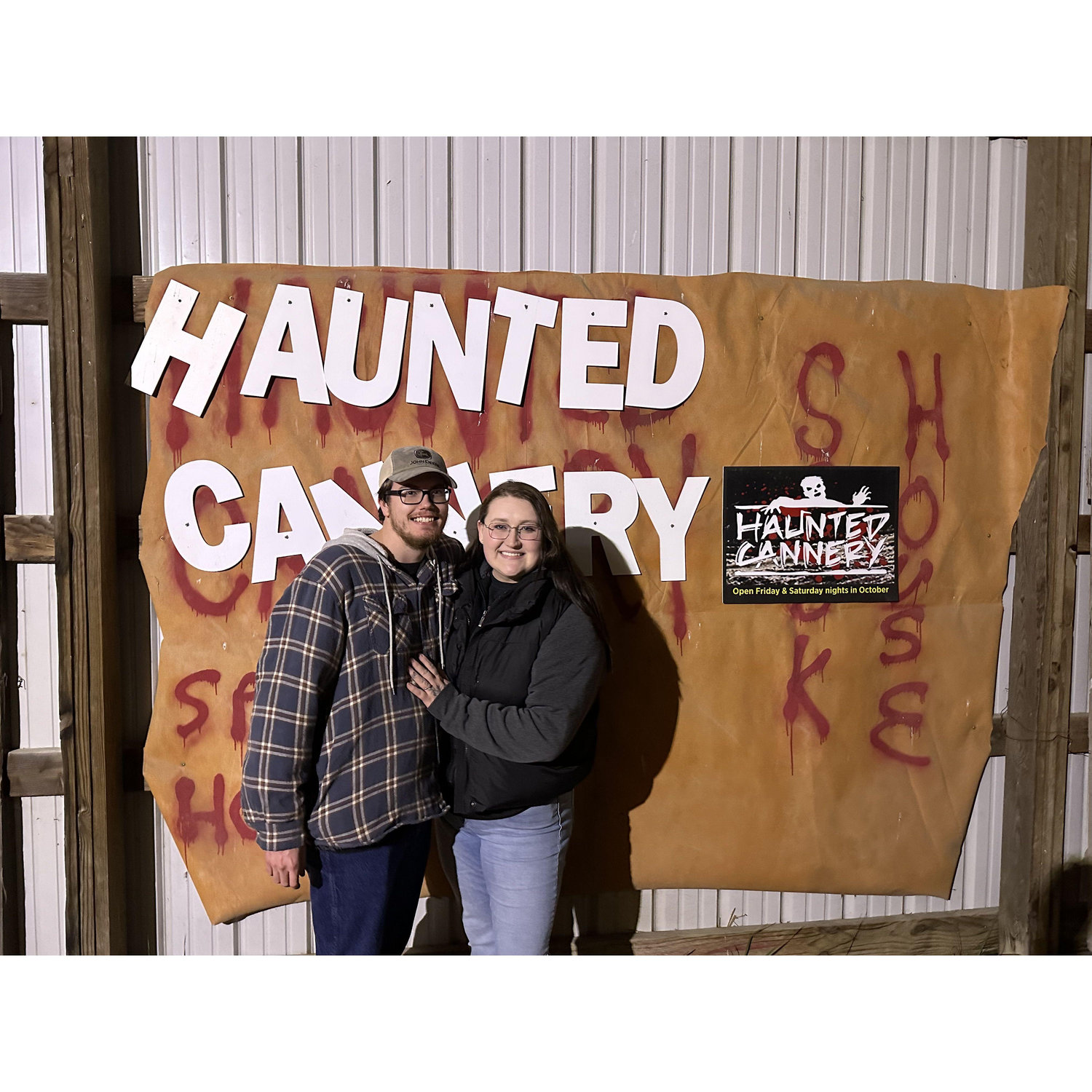 Our first haunted house together! Super scary and fun!