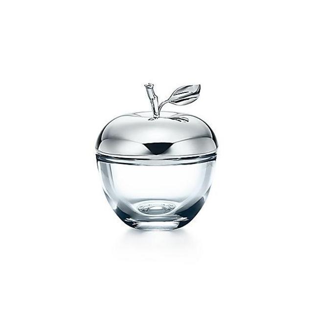 Tiffany & Co. Crystal Glass Apple Box