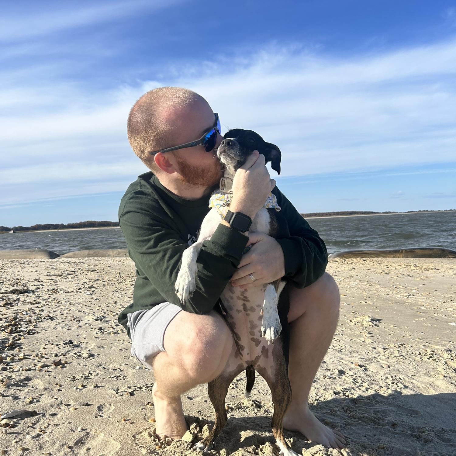 Michael and Luna at Bower’s beach in Delaware