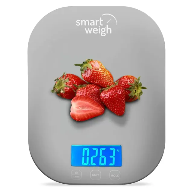 Smart Weigh Digital Food Scale - 11-pound capacity - Gray