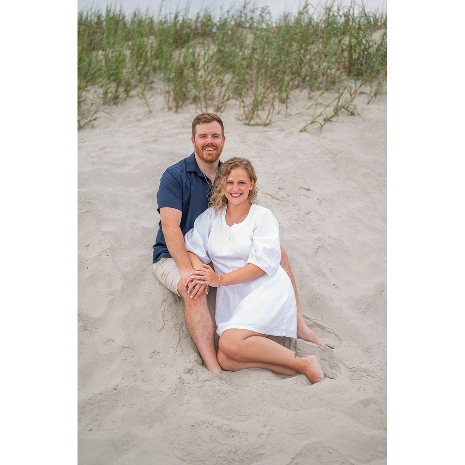 Engagement photo shoot at Sunset Beach, NC