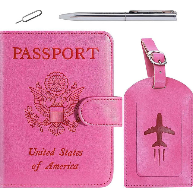 Passport Holder Cover Wallet RFID Blocking Leather Card Case Travel Accessories for Women Men