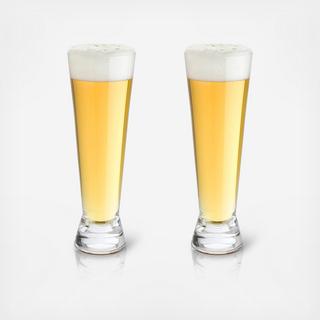 Raye Pilsner Glass, Set of 2