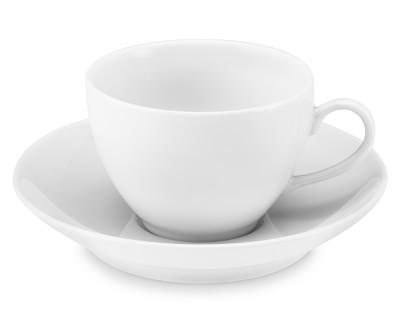 Pillivuyt Coupe Porcelain Cup & Saucer, Each