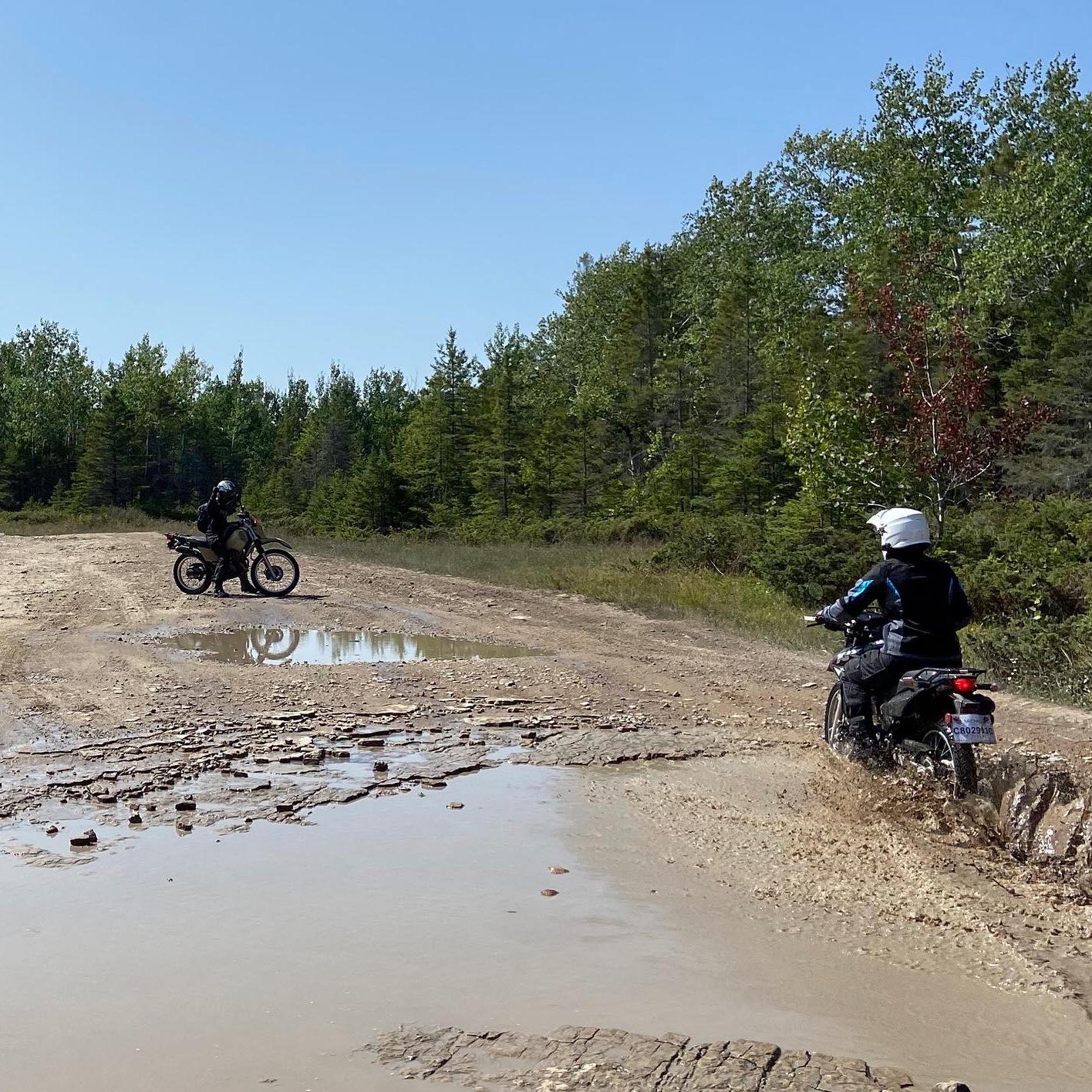 Summer of 2023 we went to the UP with a group of friends and got to ride our matching dual sport bikes through the mud and trails!