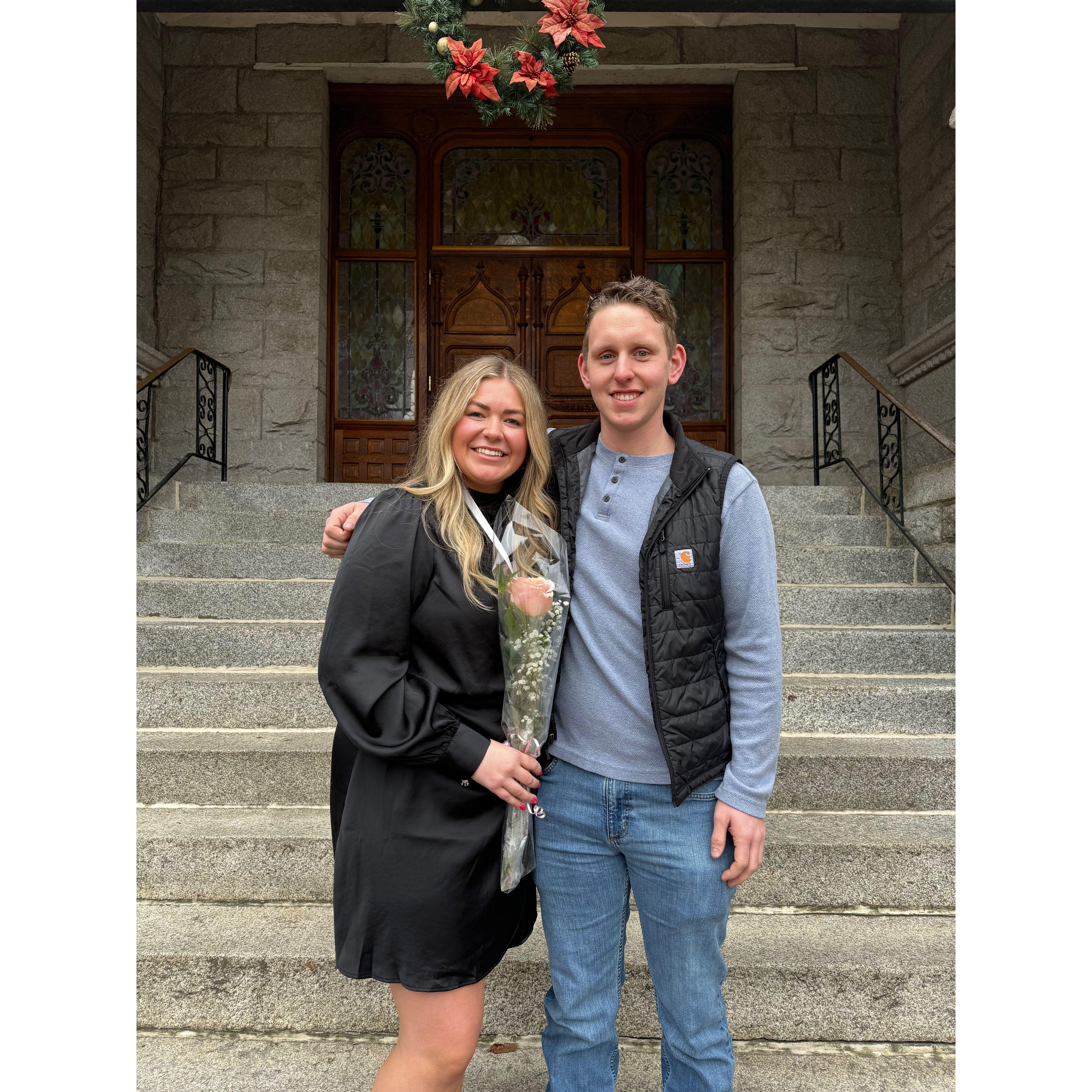 Nursing school pinning ceremony