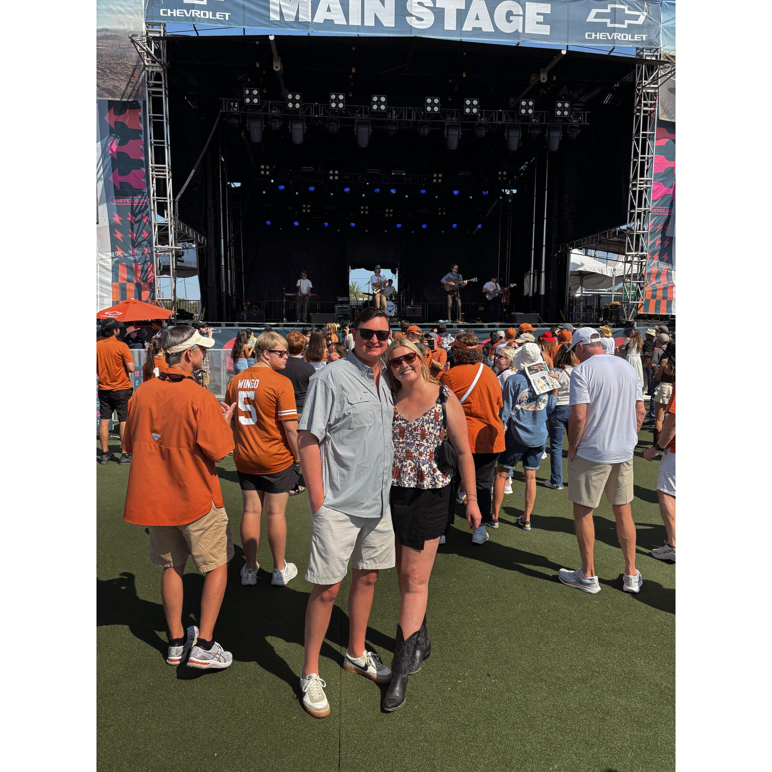 Supporting Briscoe at Texas/OU. Andrew Read is the drummer!