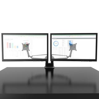 Gas-Shock Dual Monitor Arm Desktop Mount for 17" - 32" Monitors